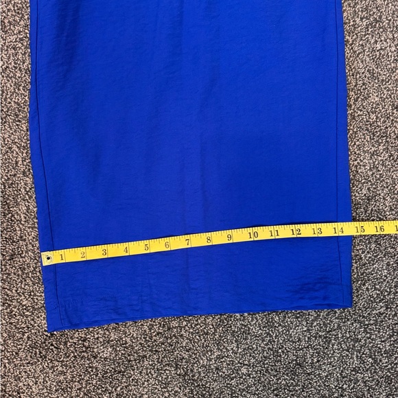 Liz Claiborne Royal Blue Wide Leg Pants, Plus Size 18 Zipper Elastic Waist NWTS - Picture 10 of 12